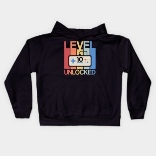 Level 10 Unlocked Design Kids Hoodie